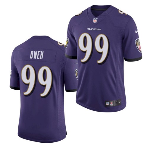 Men's Baltimore Ravens #99 Odafe Oweh Purple 2021 Limited Football Jersey