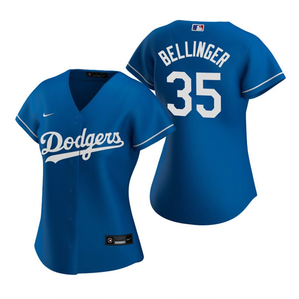 Womens Los Angeles Dodgers #35 Cody Bellinger Stitched Nike Royal Alternate Jersey