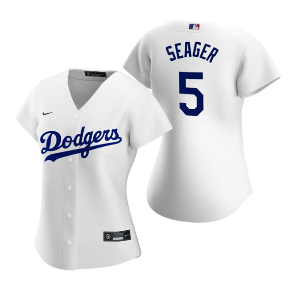 Womens Los Angeles Dodgers #5 Corey Seager Stitched Nike White Home Jersey Womens Los Angeles Dodgers #5 Corey Seager Stitched Nike White Home Jersey