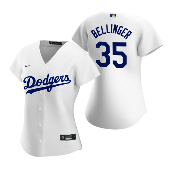 Womens Los Angeles Dodgers #35 Cody Bellinger Stitched Nike White Home Jersey