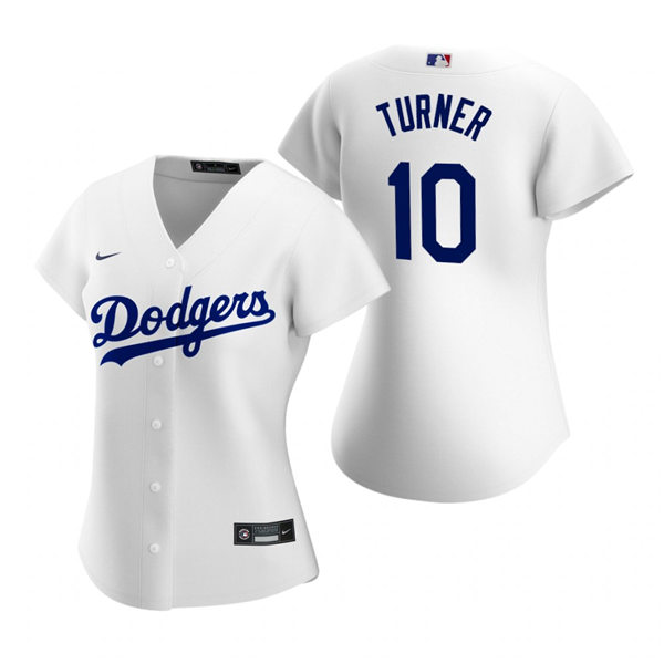 Womens Los Angeles Dodgers #10 Justin Turner Stitched Nike White Home Jersey Womens Los Angeles Dodgers #10 Justin Turner Stitched Nike White Home Jersey