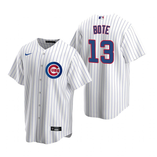 Mens Chicago Cubs #13 David Bote Nike White CoolBase Player Jersey