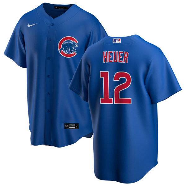 Mens Chicago Cubs #12 Codi Heuer Nike Royal Alternate Cool Base Player Baseball Jersey