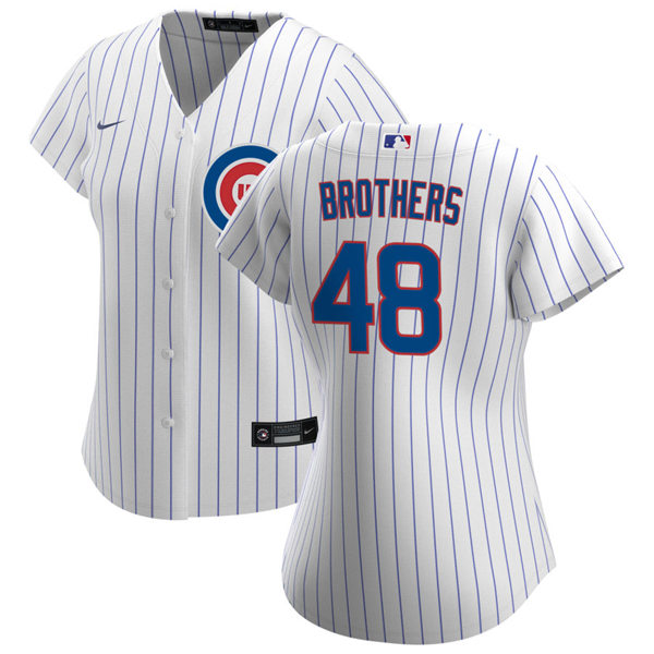 Womens Chicago Cubs #48 Rex Brothers Nike Home White Jersey