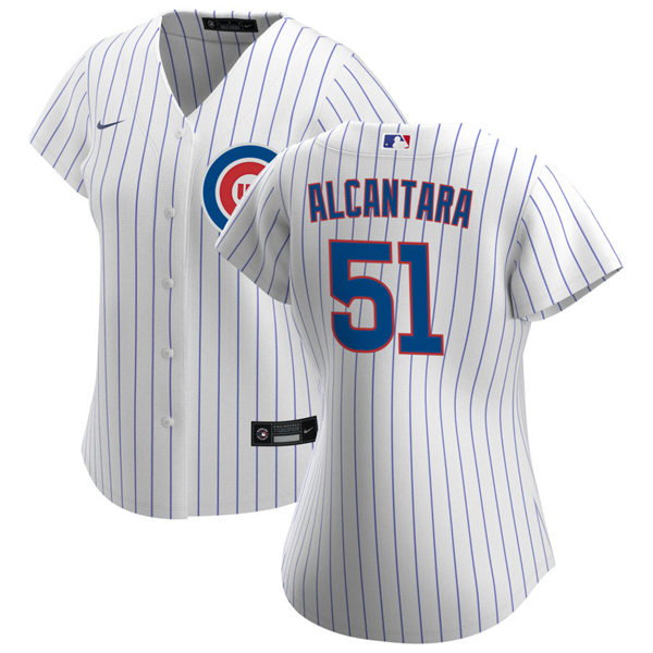 Womens Chicago Cubs #51 Sergio AlcantaraNike Home White Jersey