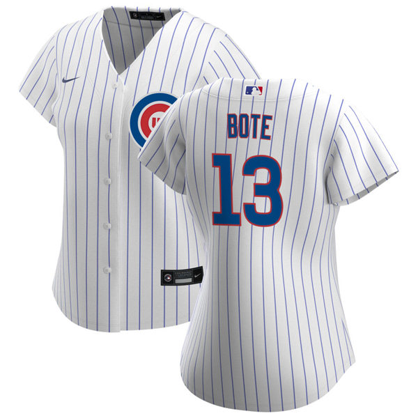 Womens Chicago Cubs #13 David Bote Nike Home White Jersey Womens Chicago Cubs #13 David Bote Nike Home White Jersey