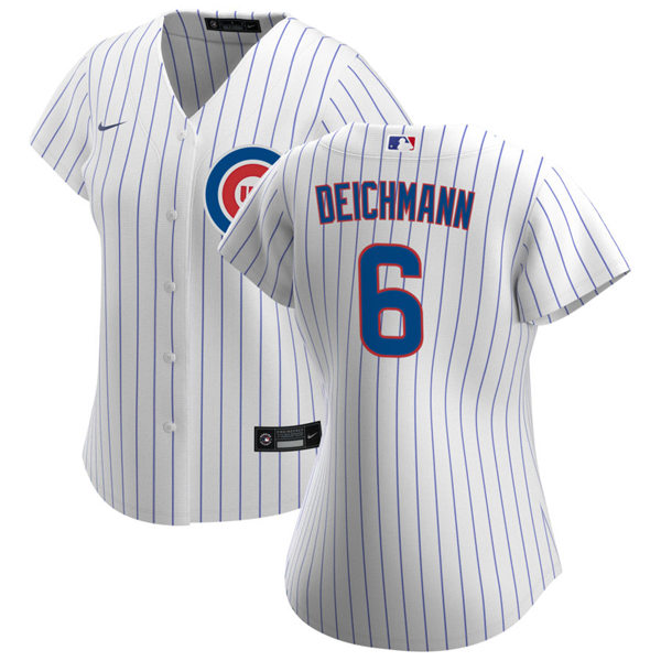 Womens Chicago Cubs #6 Greg Deichmann Nike Home White Jersey Womens Chicago Cubs #6 Greg Deichmann Nike Home White Jersey