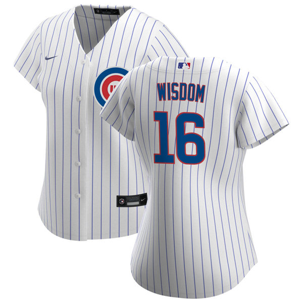 Womens Chicago Cubs #16 Patrick Wisdom Nike Home White Jersey Womens Chicago Cubs #16 Patrick Wisdom Nike Home White Jersey