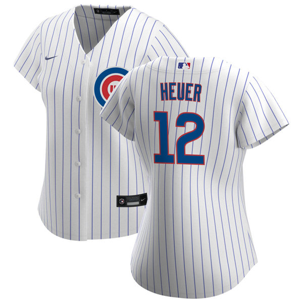 Womens Chicago Cubs #12 Codi Heuer Nike Home White Jersey