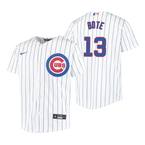 Youth Chicago Cubs #13 David Bote Nike Home White Jersey