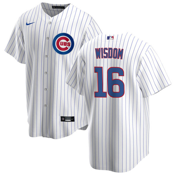 Youth Chicago Cubs #16 Patrick Wisdom Nike Home White Jersey