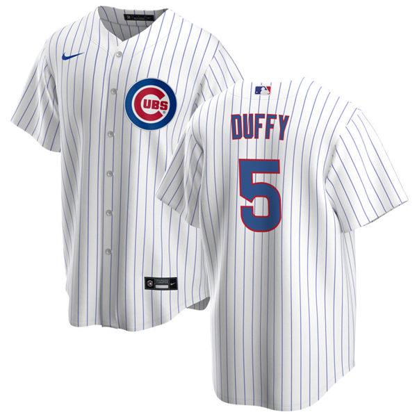 Youth Chicago Cubs #5 Matt Duffy Nike Home White Jersey