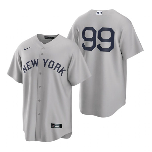 Mens New York Yankees #99 Aaron Judge Nike Gray 2021 Field of Dreams Jersey