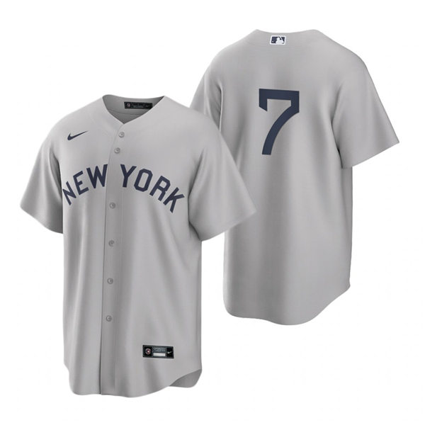 Mens New York Yankees #7 Mickey Mantle Nike Gray 2021 Field of Dreams Jersey
