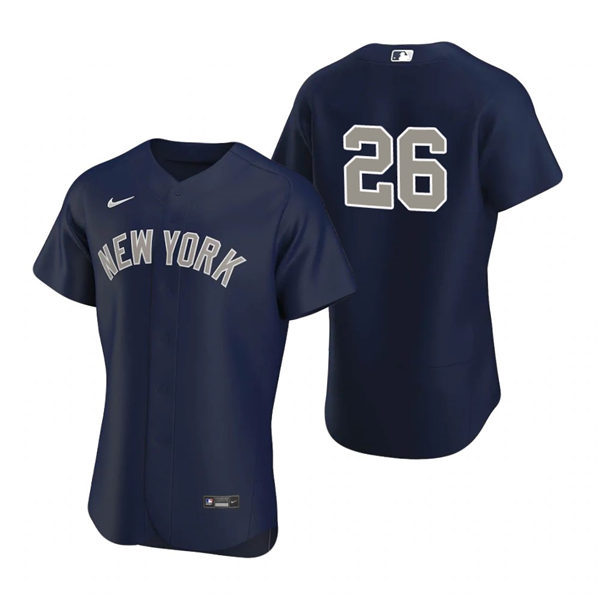 Mens New York Yankees #26 DJ LeMahieu Nike Navy Alternate 2nd New York Flex Base Jersey