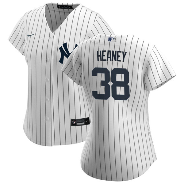 Womens New York Yankees #38 Andrew Heaney Nike White Home With Name Jersey Womens New York Yankees #38 Andrew Heaney Nike White Home With Name Jersey