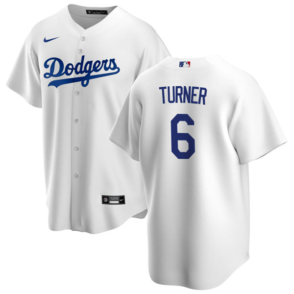 Youth Los Angeles Dodgers #6 Trea Turner Stitched Nike White Home Jersey