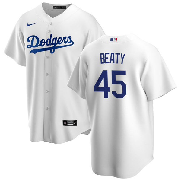 Youth Los Angeles Dodgers #45 Matt Beaty Stitched Nike White Home Jersey