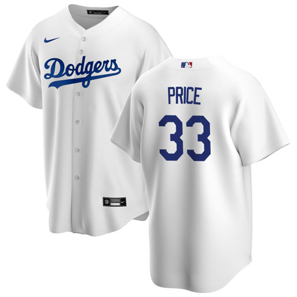 Youth Los Angeles Dodgers #33 David Price Stitched Nike White Home Jersey