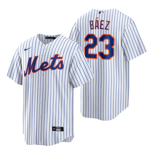 Youth New York Mets #23 Javier Baez Nike White Home Jersey