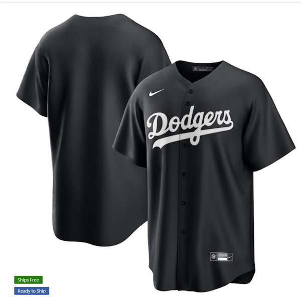 Mens Los Angeles Dodgers Blank Nike 2021 Black Fashion Team Jersey