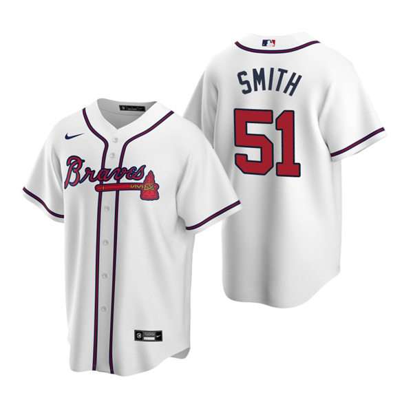 Mens Atlanta Braves #51 Will Smith Nike Home White Cool Base Jersey