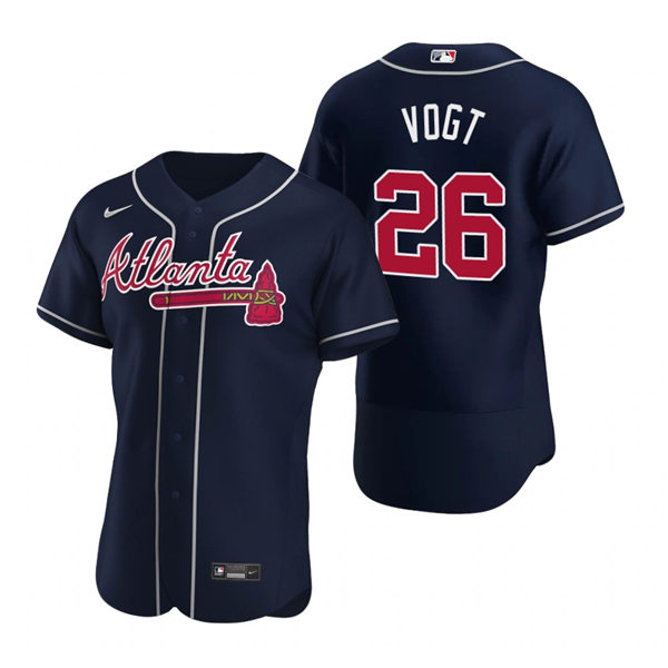 Mens Atlanta Braves #26 Stephen Vogt Nike Navy Alternate Cool Base Jersey Mens Atlanta Braves #26 Stephen Vogt Nike Navy Alternate Cool Base Jersey