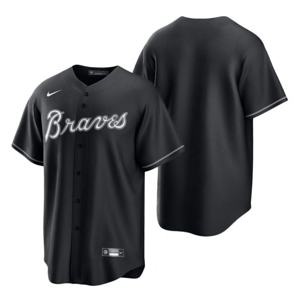 Mens Atlanta Braves Blank Nike Stitched 2021 Black Fashion Team Jersey