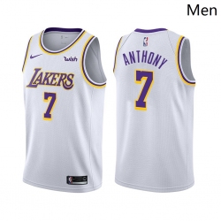 Men Los Angeles Lakers #7 Carmelo Anthony Association Edition White 2021 Stitched NBA Jersey