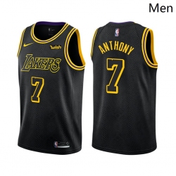 Men Los Angeles Lakers #7 Carmelo Anthony Mamba Inspired Black 2021 Stitched NBA Jersey