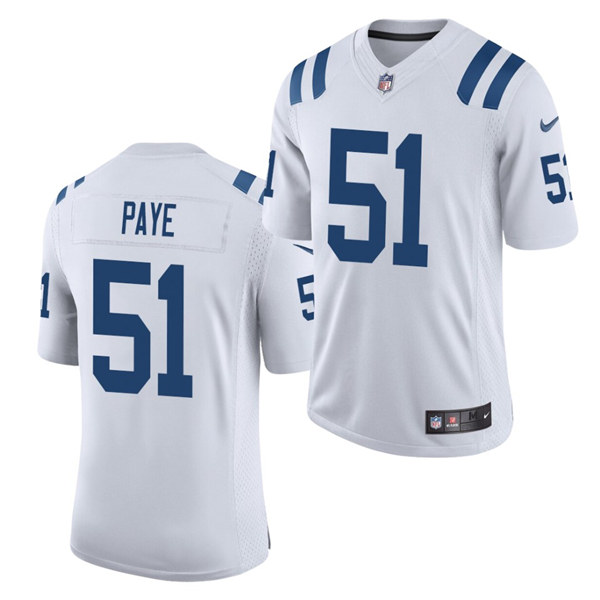 Youth Indianapolis Colts #51 Kwity Paye Nike White Vapor Limited Jersey