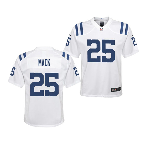 Youth Indianapolis Colts #25 Marlon Mack Nike White Vapor Limited Jersey