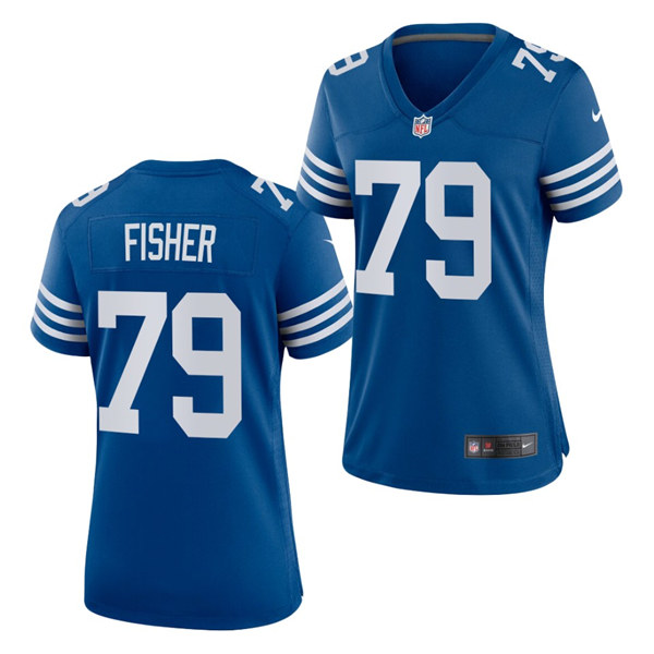 Womens Indianapolis Colts #79 Eric Fisher Nike Royal Alternate Retro Vapor Limited Jersey