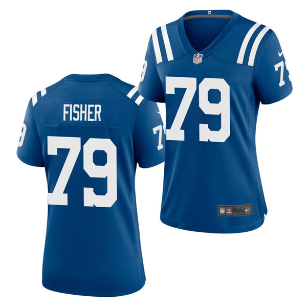 Womens Indianapolis Colts #79 Eric Fisher Nike Royal Vapor Limited Jersey