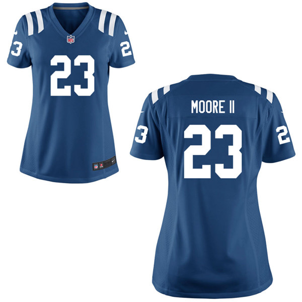 Womens Indianapolis Colts #23 Kenny Moore II Nike Royal Vapor Limited Jersey