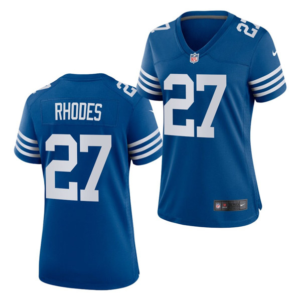 Womens Indianapolis Colts #27 Xavier Rhodes Nike Royal Alternate Retro Vapor Limited Jersey