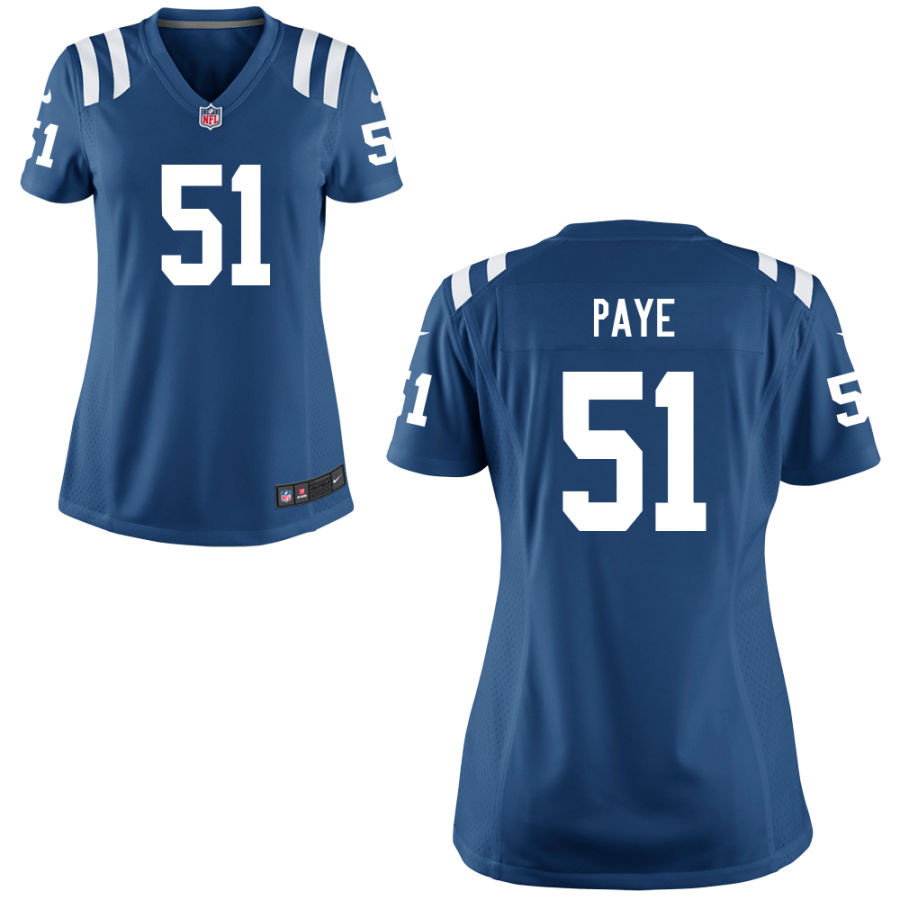 Womens Indianapolis Colts #51 Kwity Paye Nike Royal Vapor Limited Jersey
