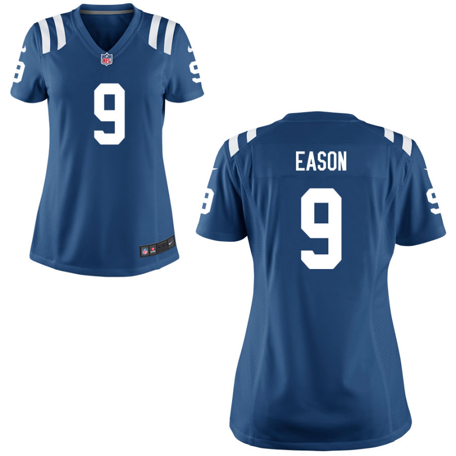 Womens Indianapolis Colts #9 Jacob Eason Nike Royal Vapor Limited Jersey