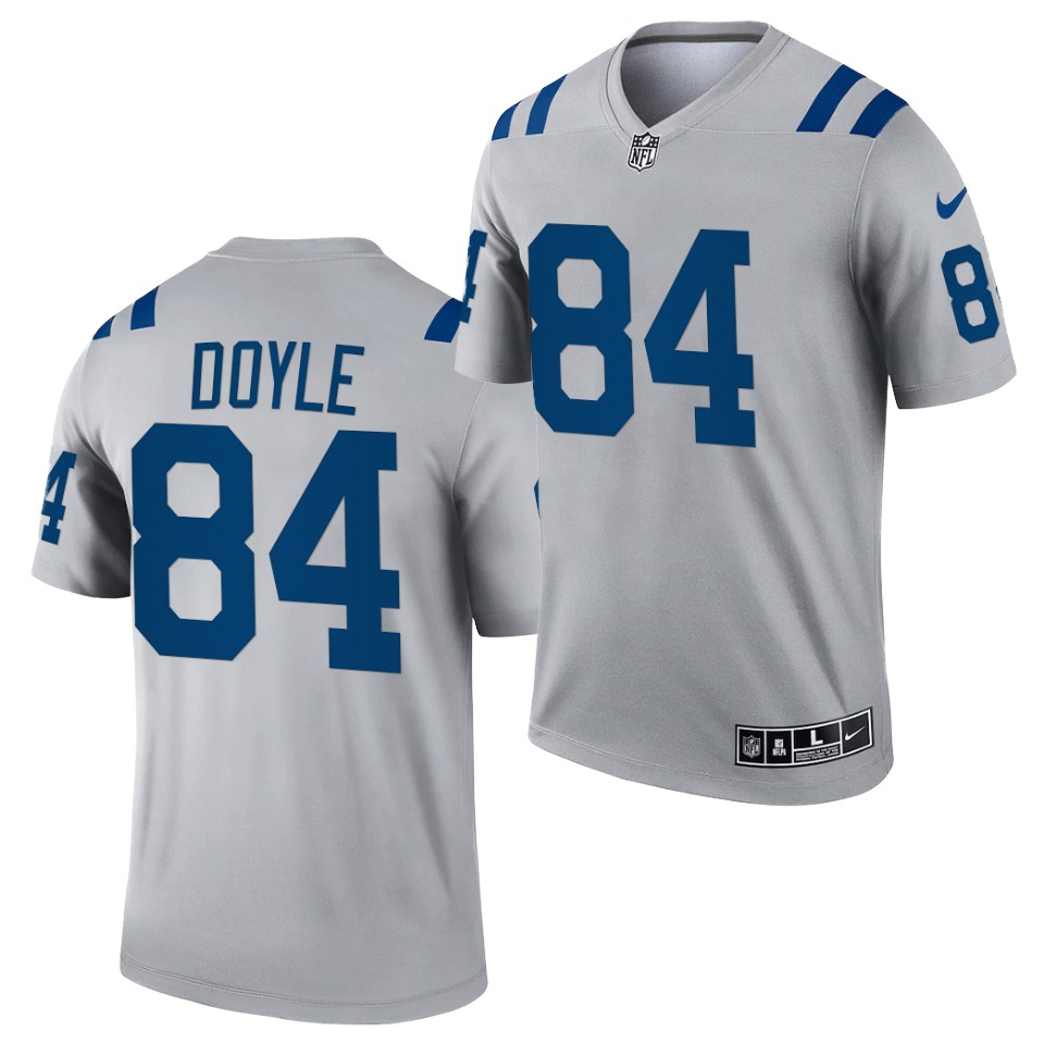 Mens Indianapolis Colts #84 Jack Doyle Nike Gray Inverted Legend Jersey