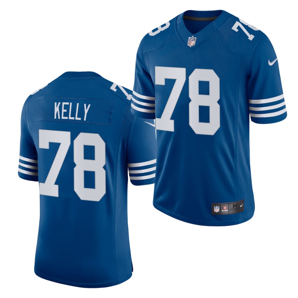 Mens Indianapolis Colts #78 Ryan Kelly Nike Royal Alternate Retro Vapor Limited Jersey