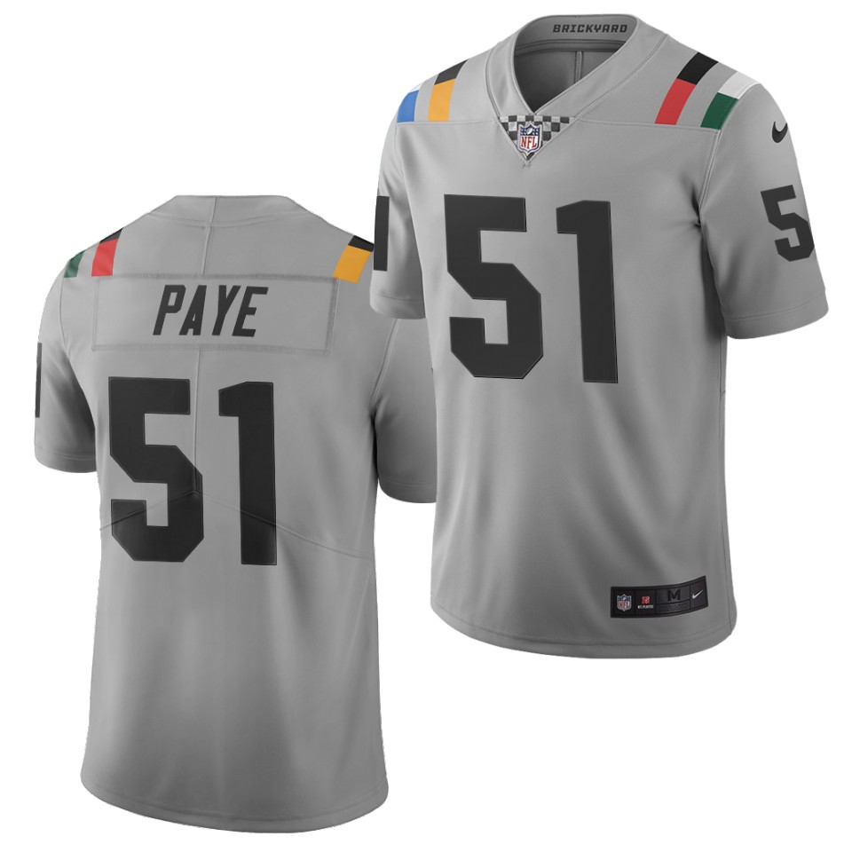 Mens Indianapolis Colts #51 Kwity Paye Nike Gray Indianapolis City Edition Jersey