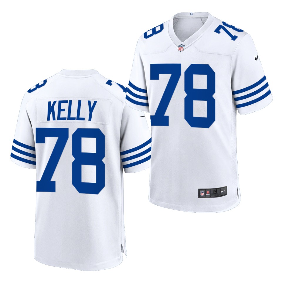 Mens Indianapolis Colts #78 Ryan Kelly Nike White Alternate Retro Vapor Limited Jersey