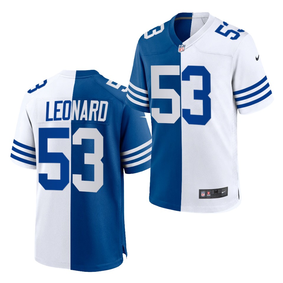 Mens Indianapolis Colts #53 Darius Leonard Nike Royal Alternate Retro Vapor Limited Jersey