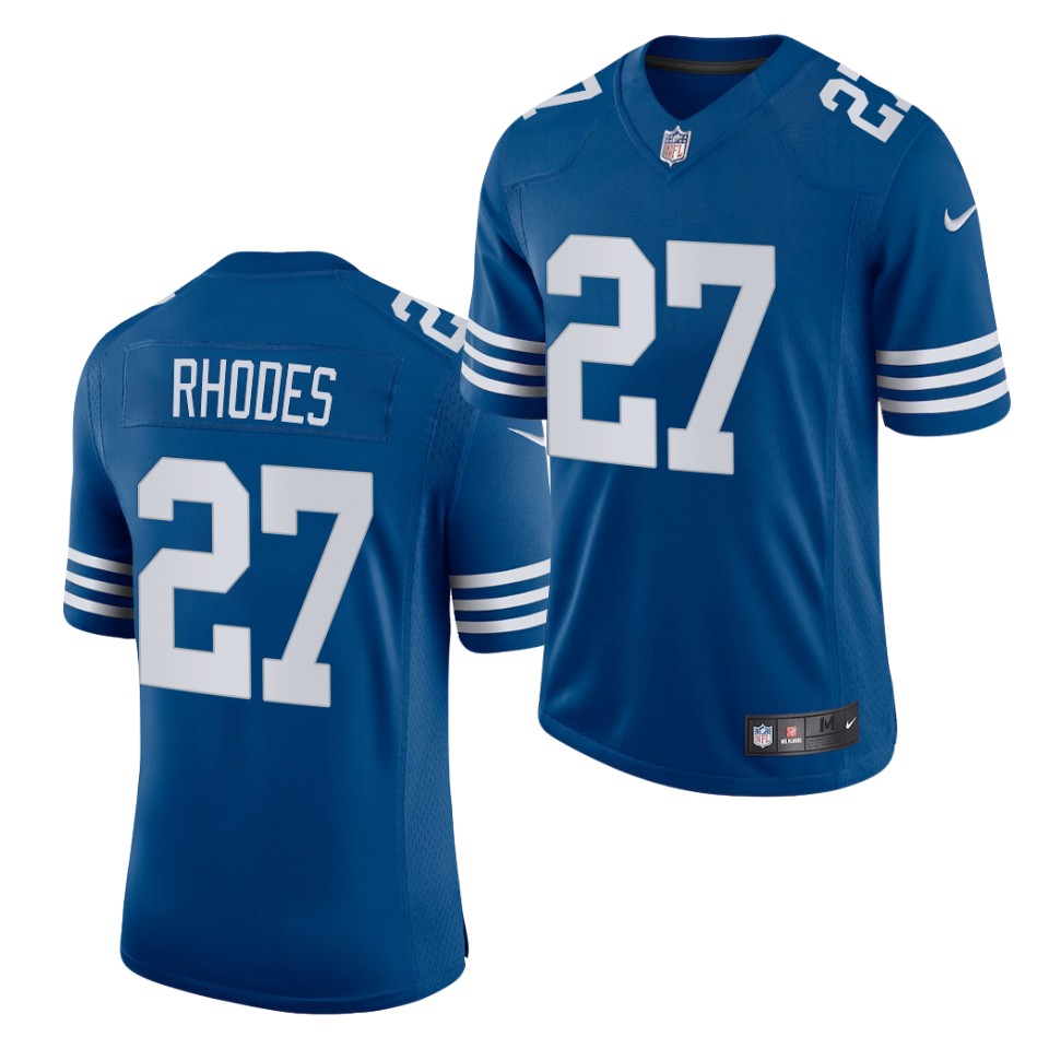 Mens Indianapolis Colts #27 Xavier Rhodes Nike Royal Alternate Retro Vapor Limited Jersey