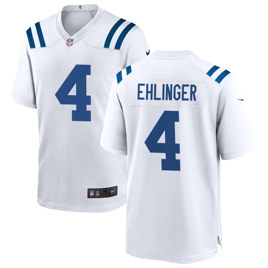 Mens Indianapolis Colts #4 Sam Ehlinger Nike White Vapor Limited Jersey