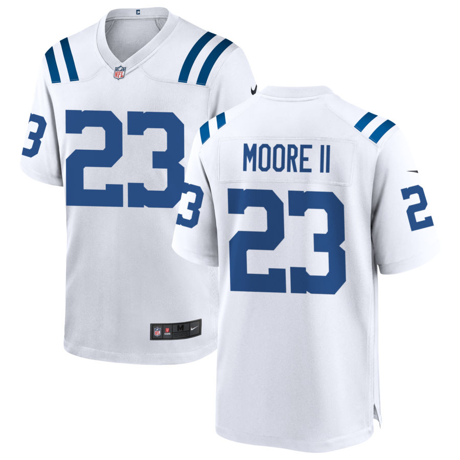 Mens Indianapolis Colts #23 Kenny Moore II Nike White Vapor Limited Jersey