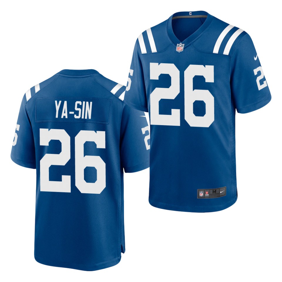 Mens Indianapolis Colts #26 Rock Ya-Sin Nike Royal Vapor Limited Jersey