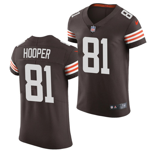 Mens Cleveland Browns #81 Austin Hooper Nike Brown Home Vapor Limited Jersey Mens Cleveland Browns #81 Austin Hooper Nike Brown Home Vapor Limited Jersey