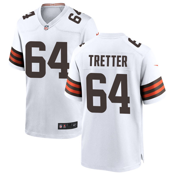 Mens Cleveland Browns #64 J.C. Tretter Nike White Away Vapor Limited Jersey
