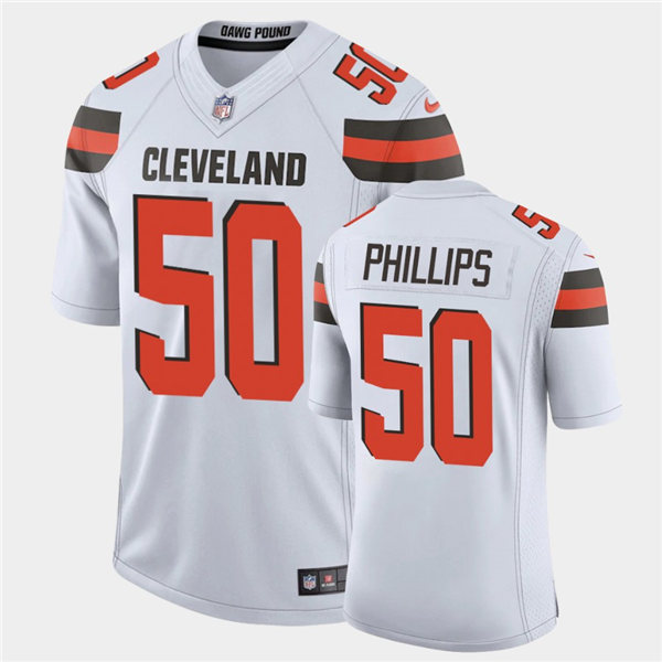 Mens Cleveland Browns #50 Jacob Phillips Stitched Nike 2018 White Vapor Player Limited Jersey